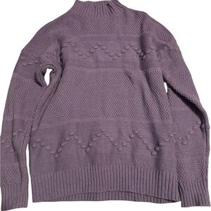 Staccato Purple Textured Turtleneck Sweater